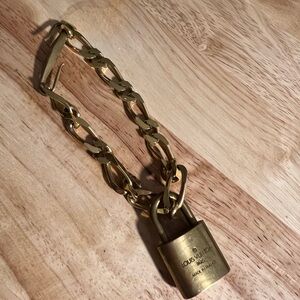 Louis Vuitton Gold Padlock Bracelet